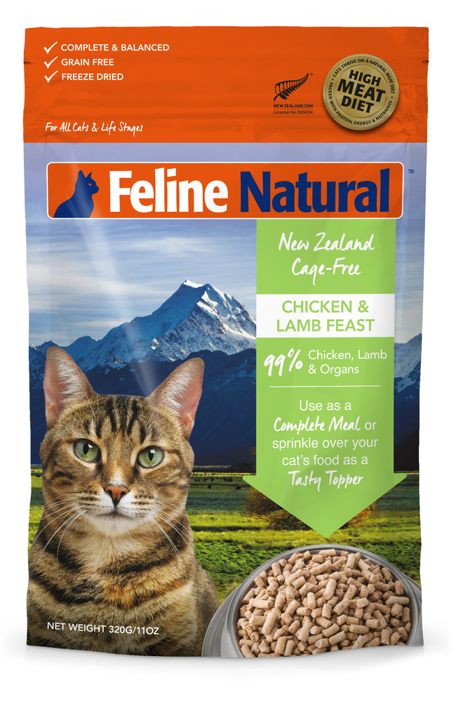 Feline Natural Cat Freeze Dried Food Chicken & Lamb