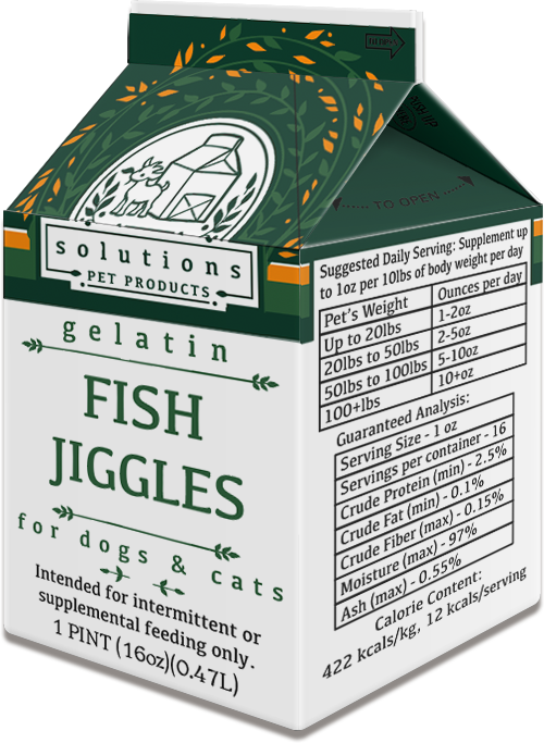 Solutions Pet Product Frozen Gelatin Supplement Fish Jiggles