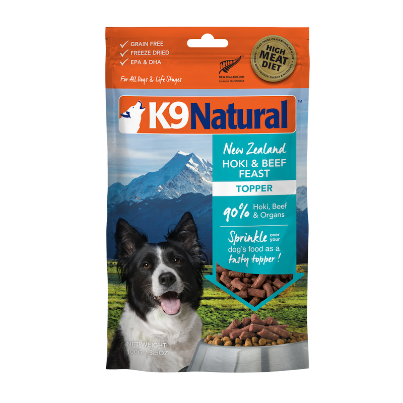 K9 Natural Dog Freeze Dried Food Hoki & Beef Topper