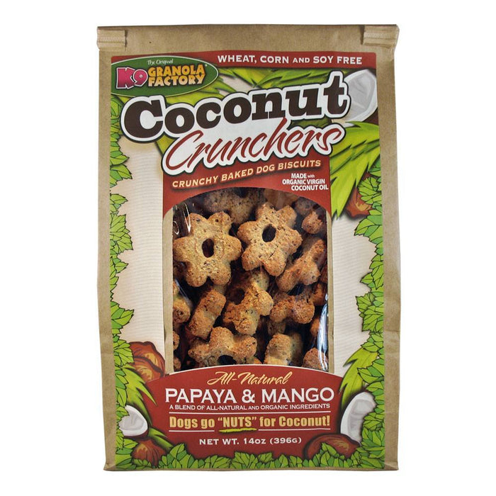K9 Granola Dog Treats Coconut Crunchers Papaya & Mango