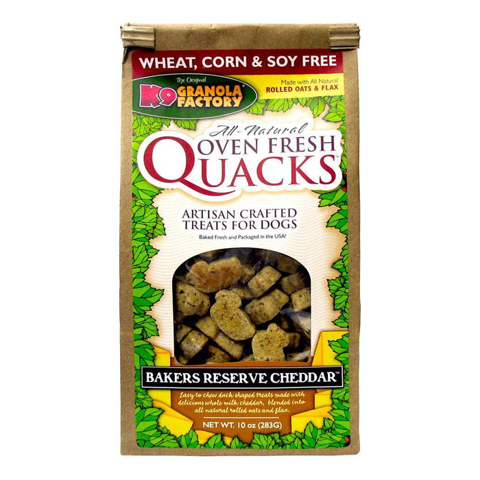 K9 Granola Dog Treats Quacks Bakers Reserve Cheddar