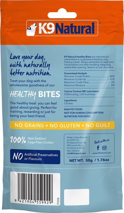 K9 Natural Dog Freeze Dried Healthy Bites Treats Chicken