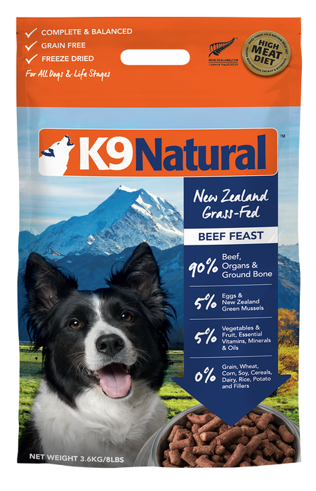 K9 Natural Dog Freeze Dried Food Beef Feast