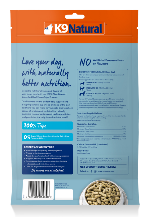 K9 Natural Dog Freeze Dried Food Booster Beef Tripe