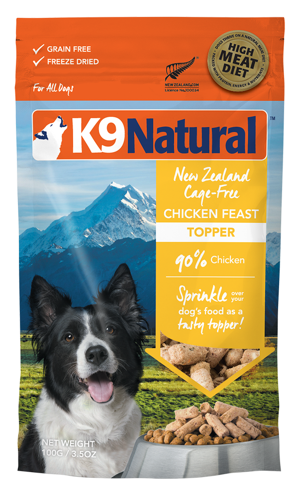 K9 Natural Dog Freeze Dried Food Chicken Topper, 3.5oz