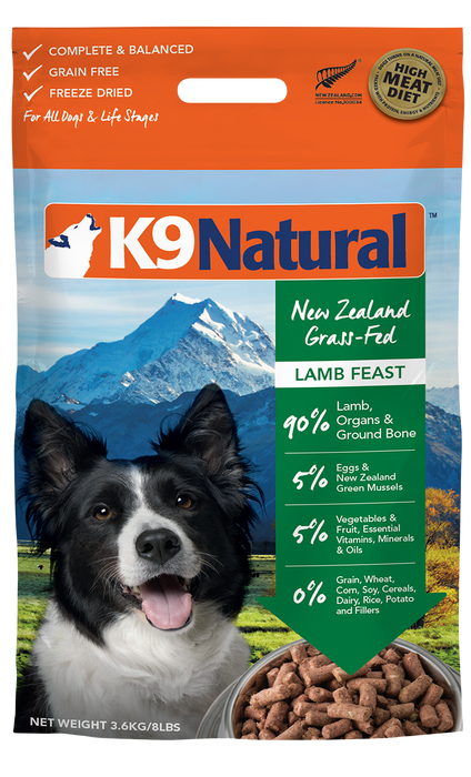K9 Natural Dog Freeze Dried Food Lamb Feast