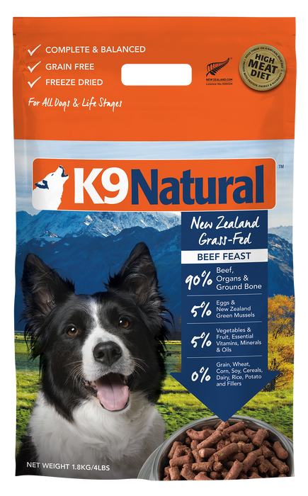 K9 Natural Dog Freeze Dried Food Beef Feast