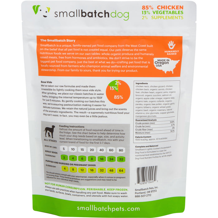 Small Batch Dog Frozen Lightly Cooked Food Chicken