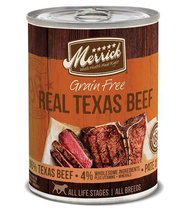 Merrick Classic Grain Free Dog Can Food 96% Real Texas Beef