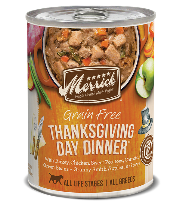 Merrick Classic Grain Free Dog Can Food Thanksgiving Day Dinner