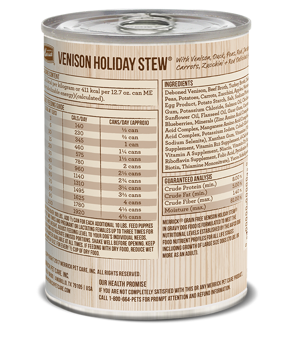 Merrick Classic Grain Free Dog Can Food Venison Stew