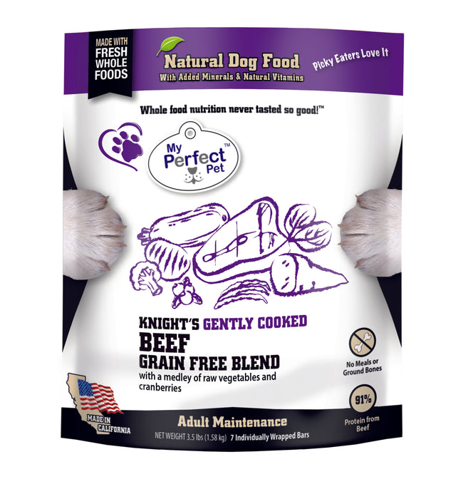 My Perfect Pet Dog Frozen Gently Cooked Food Knight's Beef & Vegetable