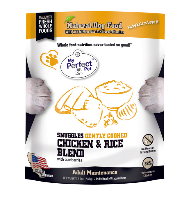 My Perfect Pet Dog Frozen Gently Cooked Food Snuggle's Chicken & Rice