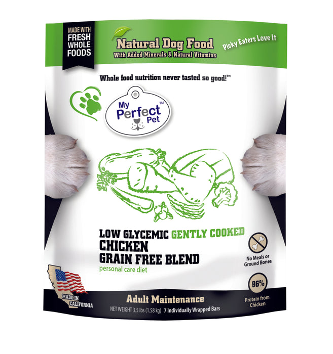 My Perfect Pet Dog Frozen Gently Cooked Food Charlie's Chicken (Grain Free Potato Free Low Glycemic Chicken)