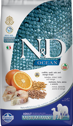 Farmina N&D Pumpkin Grain Free Dog Dry Food Ocean Cod & Orange Med/Maxi
