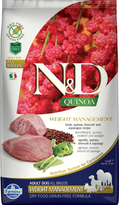 Farmina N&D Quinoa Functional Grain Free Dog Dry Food Weight Management Lamb