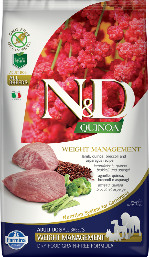 Farmina N&D Quinoa Functional Grain Free Dog Dry Food Weight Management Lamb
