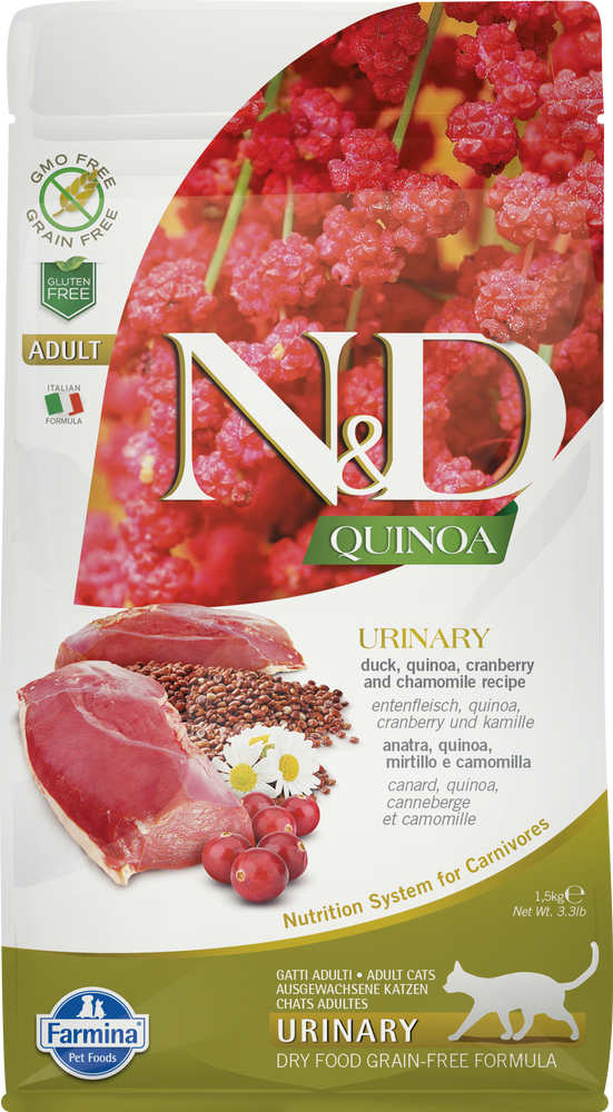 Farmina N&D Quinoa Functional Grain Free Cat Dry Food Urinary Duck