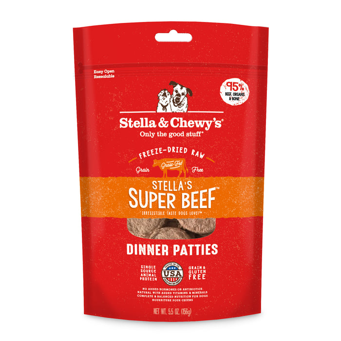 Stella & Chewy's Dog Freeze Dried Food Dinner Patties Super Beef