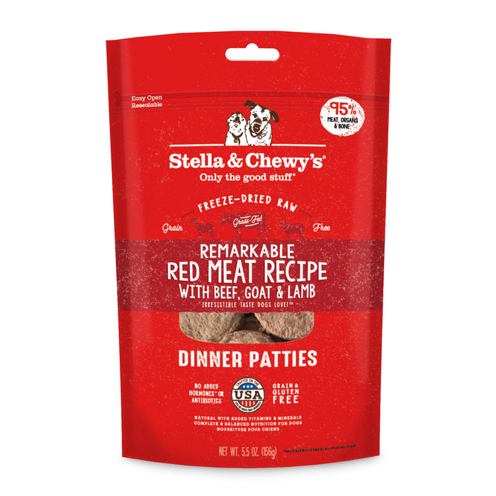 Stella & Chewy's Dog Freeze Dried Food Dinner Patties Remarkable Red Meat