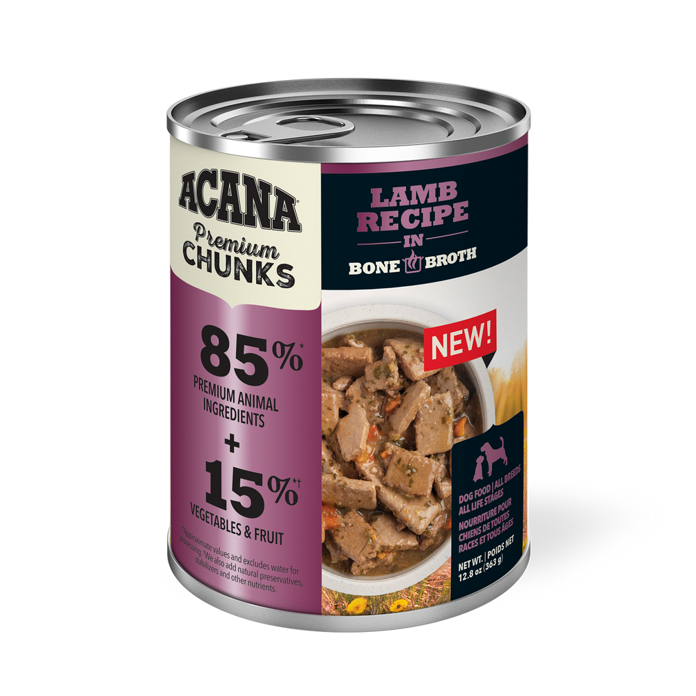 Acana Grain Free Dog Can Food Premium Chunks Lamb Recipe