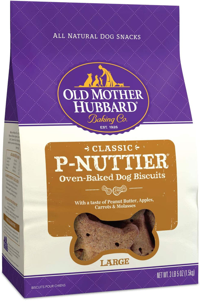 Old Mother Hubbard Classic Crunchy P-Nuttier Dog Treats, Large, 3lb