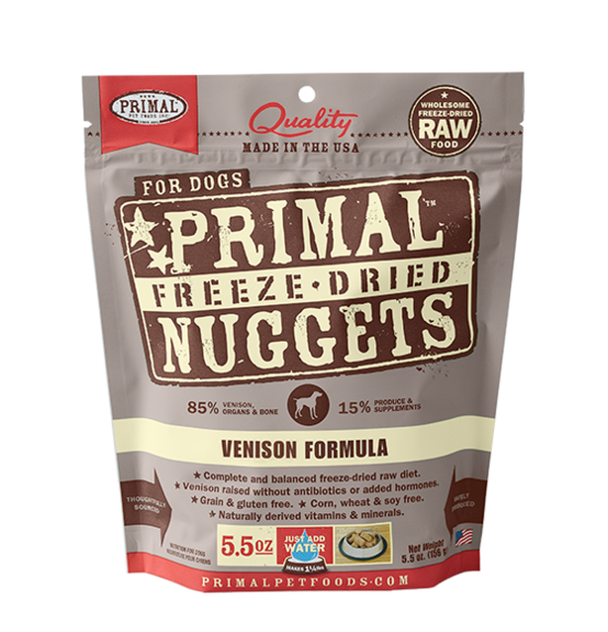 Primal Dog Freeze Dried Food Nuggets Venison