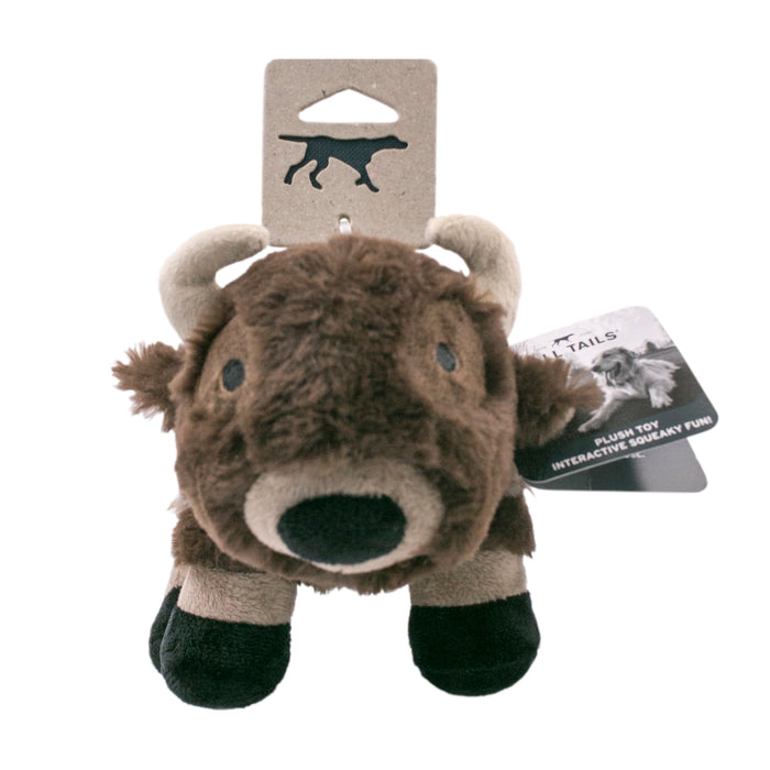 Tall Tails Dog Plush Squeaker Toy Buffalo 9''