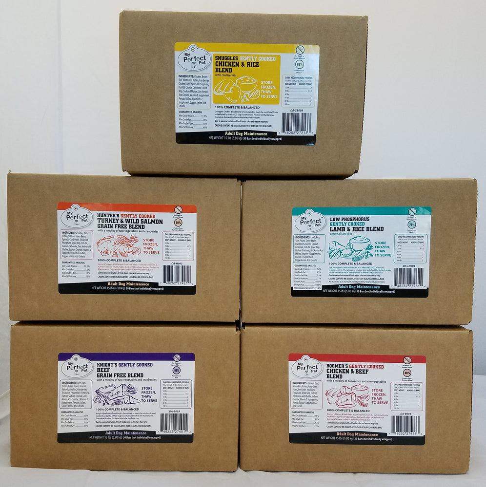 My Perfect Pet Dog Frozen Gently Cooked Food Boomer's Chicken & Beef, Bulk 15lb