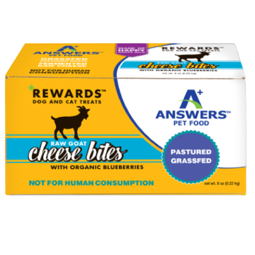 Answers Rewards Frozen Raw Fermented Goat Milk Cheese Treats with Blueberry