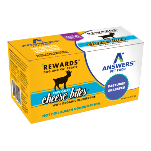 Answers Rewards Frozen Raw Fermented Goat Milk Cheese Treats with Blueberry