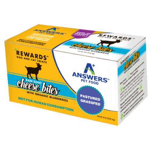 Answers Rewards Frozen Raw Fermented Goat Milk Cheese Treats with Blueberry