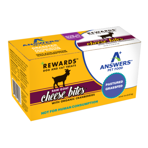 Answers Rewards Frozen Raw Fermented Goat Milk Cheese Treats with Cranberry