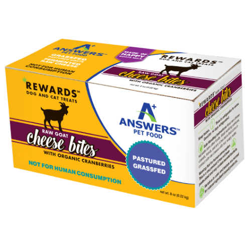 Answers Rewards Frozen Raw Fermented Goat Milk Cheese Treats with Cranberry