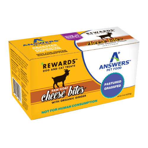 Answers Rewards Frozen Raw Fermented Goat Milk Cheese Treats with Ginger