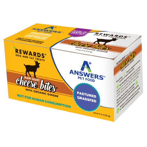 Answers Rewards Frozen Raw Fermented Goat Milk Cheese Treats with Ginger