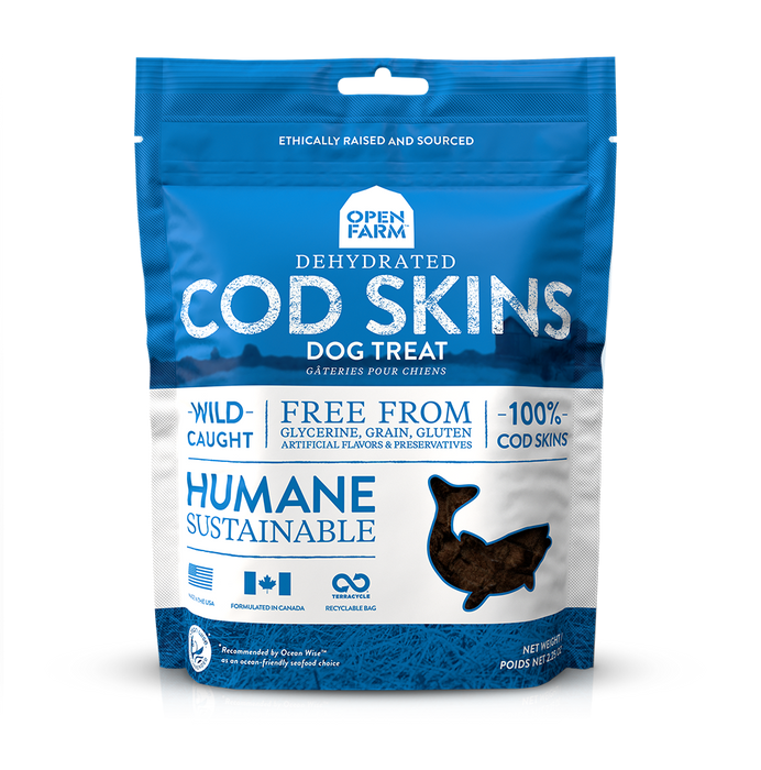 Open Farm Grain Free Dog Treats Cod Skin