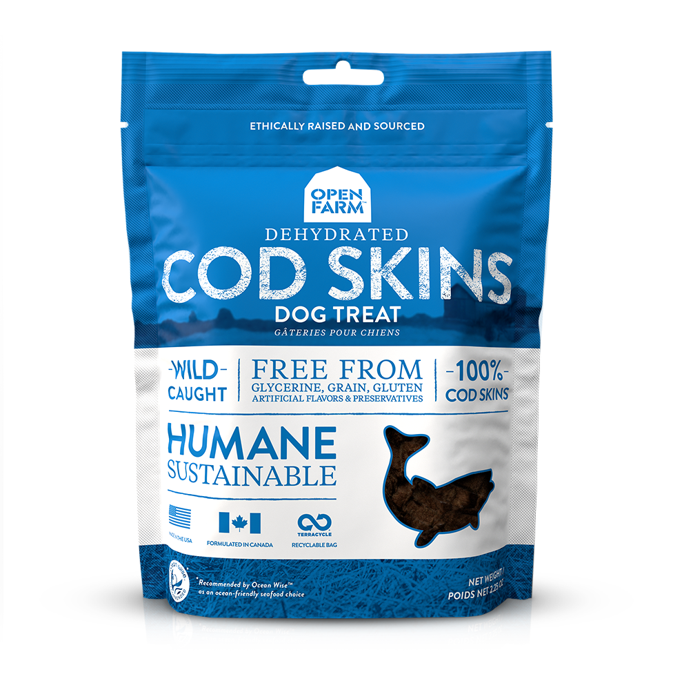 Open Farm Grain Free Dog Treats Cod Skin