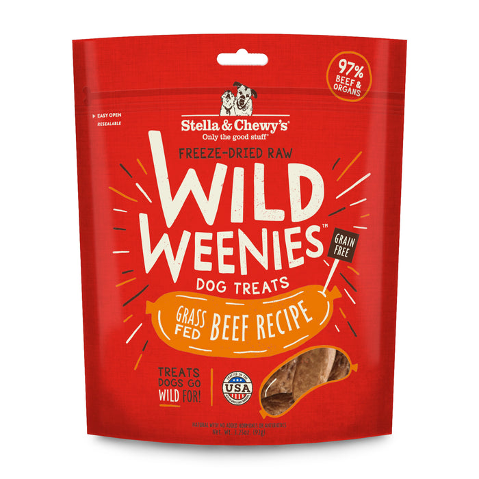 Stella & Chewy's Dog Treats Freeze Dried Wild Weenies Beef Recipe