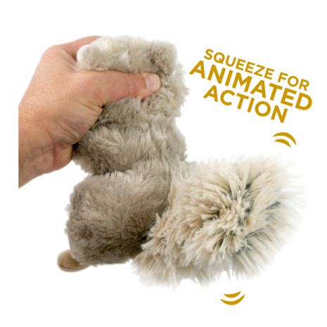 Tall Tails Dog Toy Plush Squeaker Twitchy Tail Squirrel 9"