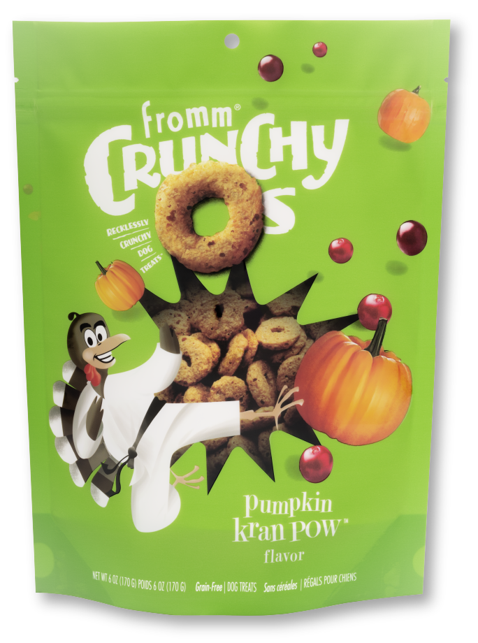 Fromm Crunchy O's Dog Treats Pumpkin Kran Pow