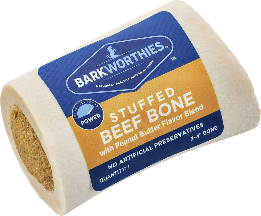 Barkworthies Stuffed Beef Bone with Peanut Butter