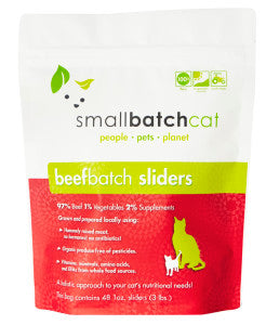 Small Batch Cat Frozen Raw Food Sliders Beef