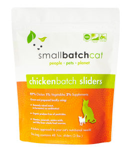 Small Batch Cat Frozen Raw Food Sliders Chicken