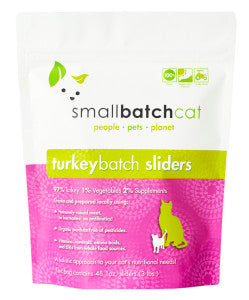 Small Batch Cat Frozen Raw Food Sliders Turkey