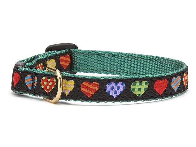 Up Country Cat Collar Colorful Hearts