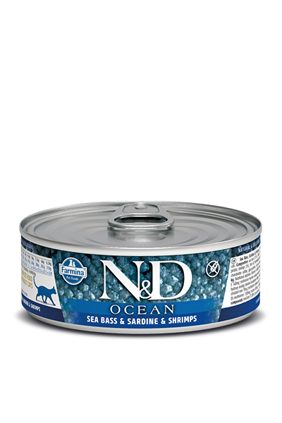 Farmina N&D Ocean Grain Free Cat Can Food Sea Bass, Sardine, & Shrimp