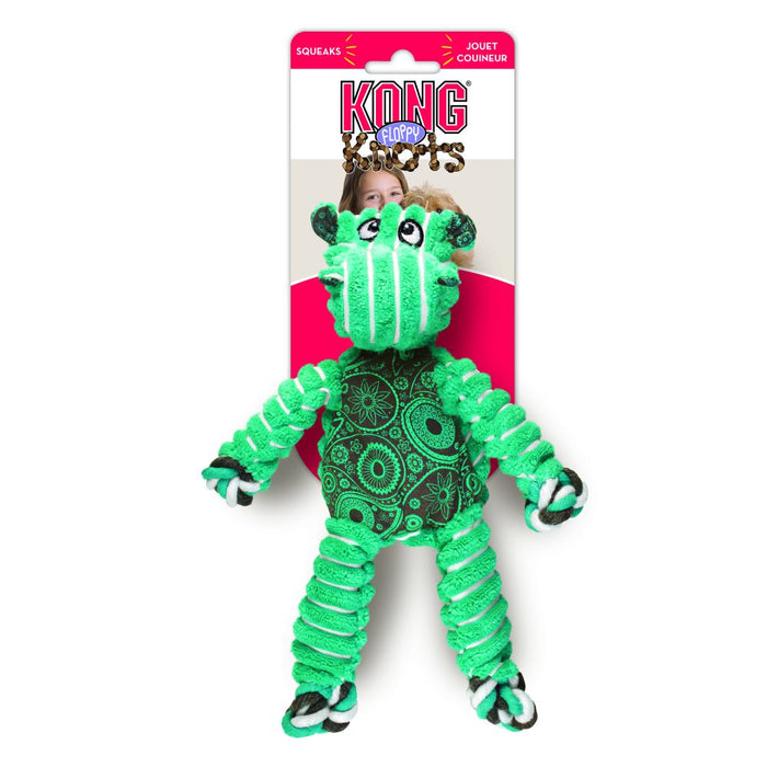 Kong Floppy Knot Hippo Dog Toy