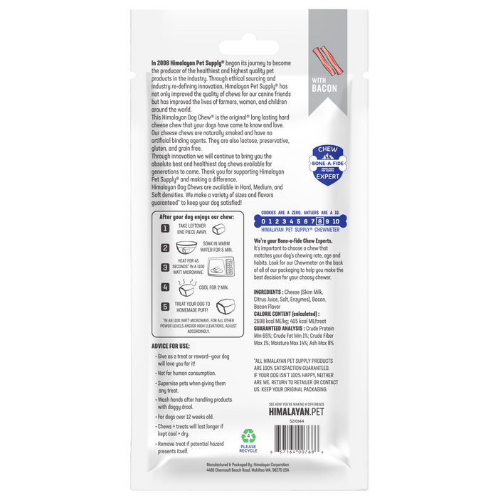 Himalayan Natural Dog Chew Bacon