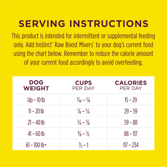 Instinct Dog Freeze Dried Raw Boost Mixers, Healthy Energy